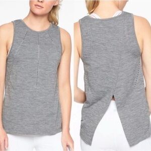 Athleta Size Small Gray Asymmetrical Sleeveless Tank Top